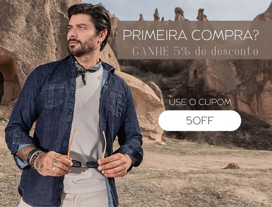Primeira compra 5% off